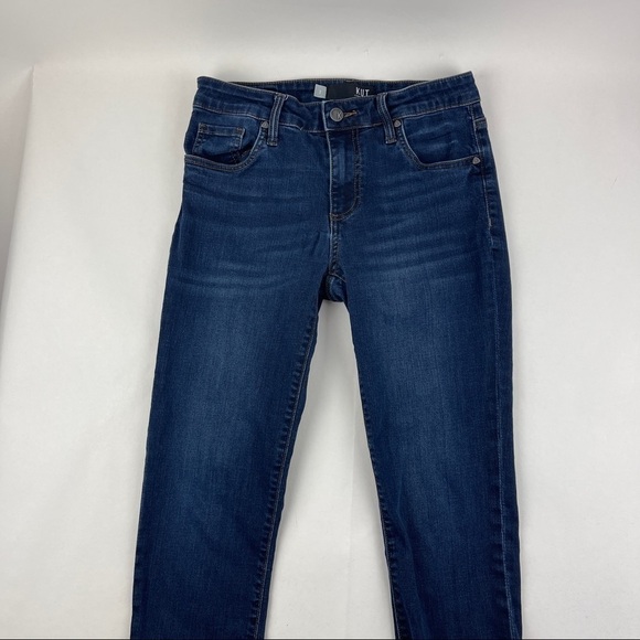 Kut From The Kloth Jeans Womens 2 Blue Denim Rough Hem - Picture 3 of 9